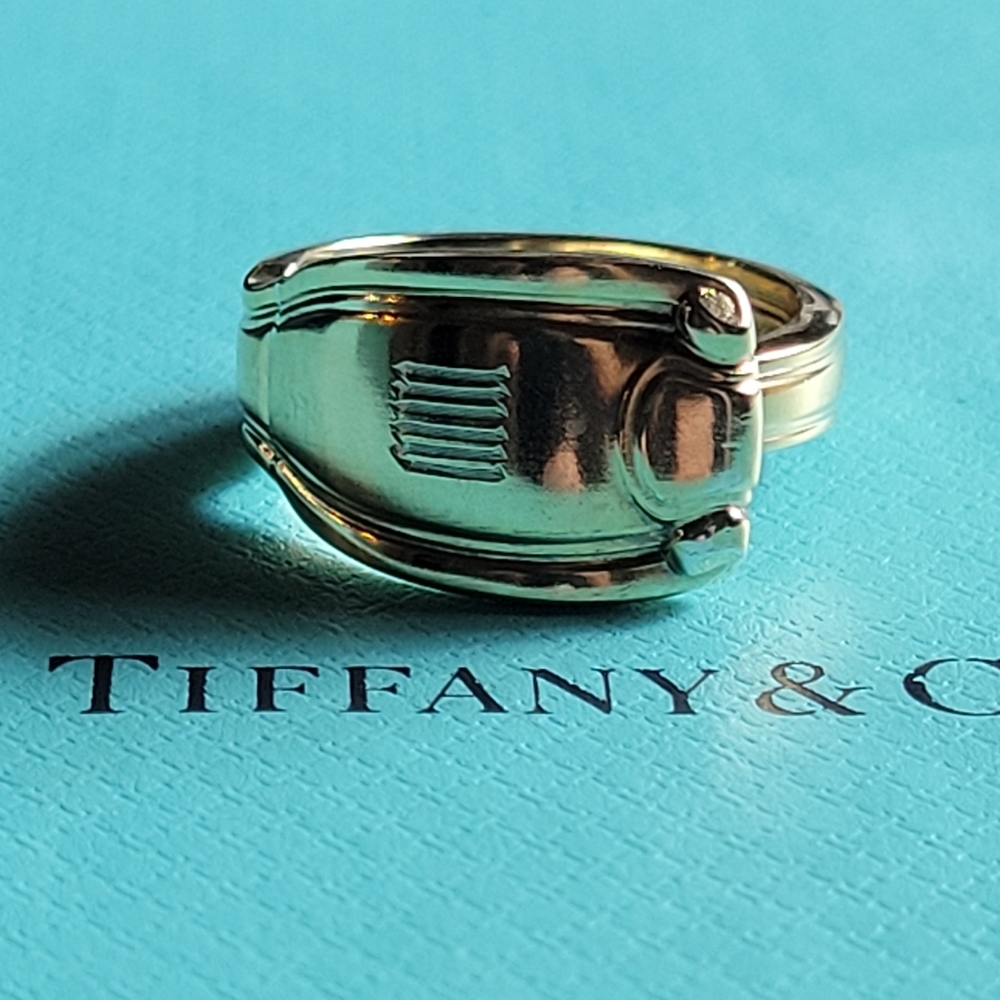 1929 Tiffany & Company Castilian Spoon Ring in Gold Vermeil #82